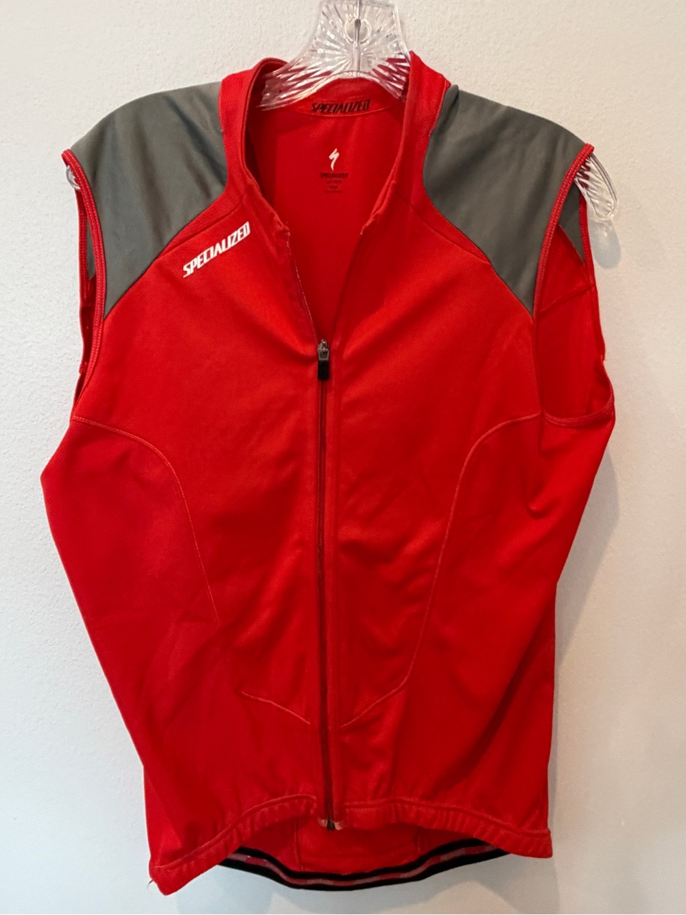 Specialized Red Cycling Vest with Gray Accents